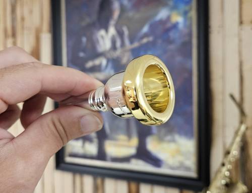 Custom goldplating Trombone mondstuk